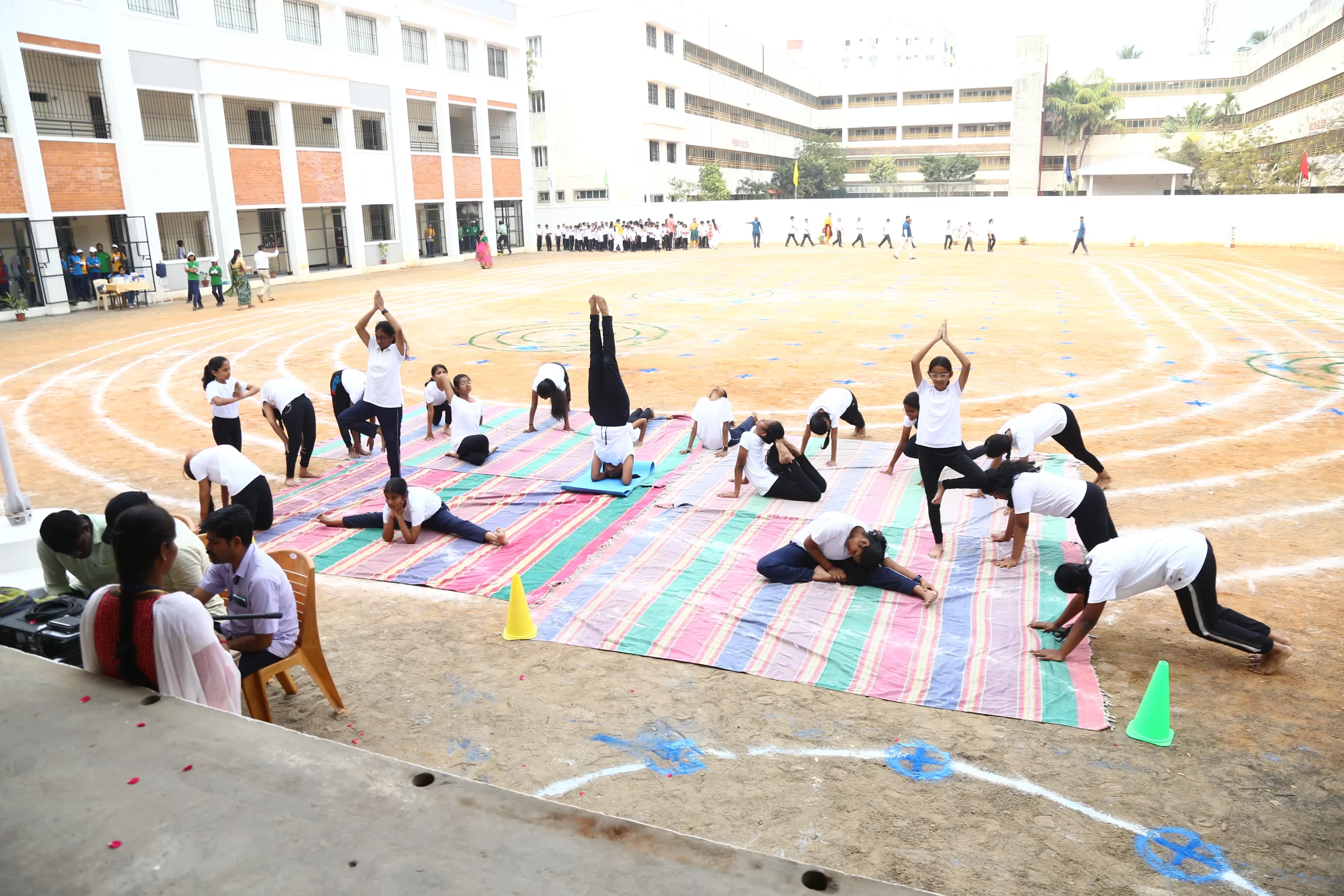 Yoga at sports day